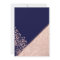 Rose gold glitter confetti chic navy blue wedding