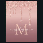 Rose Gold Glitter Custom Letter Name Letterhead<br><div class="desc">Letterhead with Monogram Name Text Rose Gold Blush Glitter Sparkle Personalized Birthday - Anniversary or Wedding Gift / Suppliest - Add Your Letter / Name - Text or Remove - Make Your Special Gift - Resize and move or remove and add text / elements with customization tool. Design by MIGNED....</div>