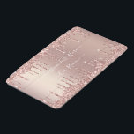 Rose Gold Glitter Custom Text Name iPad Cover<br><div class="desc">iPad Air Covers with Rose Gold Blush Glitter Sparkle Drips Custom Text Pink Modern - Add Your Unique Text / Name or Remove Text - Make Your Special iPad Cases Gift - Resize and move or remove and add text / elements with Customization tool. Choose fonts / size / colour...</div>