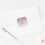 Rose Gold Glitter Drip 80th Birthday Square Sticker<br><div class="desc">These chic 80th birthday party invitation stickers feature a sparkly rose gold faux glitter drip border and rose gold ombre background. Personalize them with the name of the guest of honour in handwriting script,  along with her birthday and date below.</div>