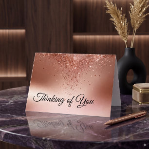  Rose Gold Glitter Drip Sympathy Card