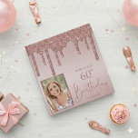 Rose Gold Glitter Drips Birthday Photo Album Binder<br><div class="desc">Rose Gold Glitter Drips Birthday Photo Album Binder featuring faux pink and mauve glitter drips and your custom name and photo. Easy to customize and perfect for all your birthday photos! Find album inserts at your local office supply store! Please contact us at cedarandstring@gmail.com if you need assistance with the...</div>