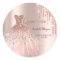 Rose Gold Glitter Drips Dress Quinceañera