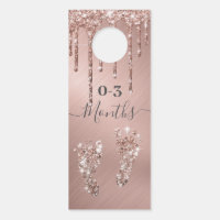 Rose Gold Glitter Drips Feet Baby Closet Divider