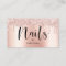 Rose gold glitter drips metallic elegant nails