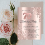 Rose Gold Glitter Drips Rose Gold 70th Birthday  Invitation<br><div class="desc">A modern,  chic,  and glamourous with rose gold glitter drips on a rose gold background.</div>