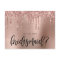 Rose gold glitter drips will you be my bridesmaid