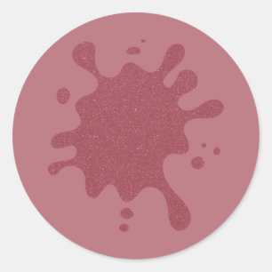 Rose Gold Glitter Drop Sticker – Customizable