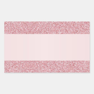 Rose Gold Glitter Effect Add Your Text Blank Sticker