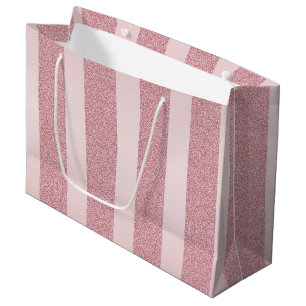 Rose Gold Glitter Elegant Modern Template Trendy Large Gift Bag