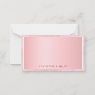 Rose Gold Glitter Elegant Personalized Template