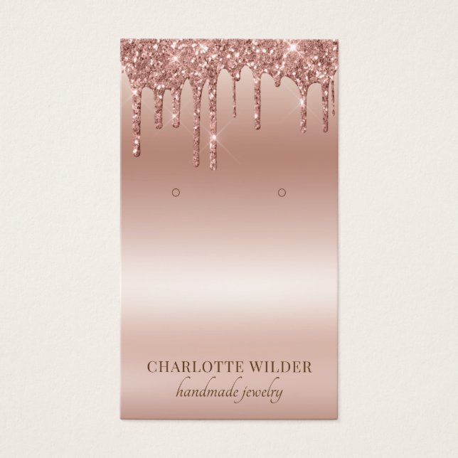 Rose Gold Glitter Foil Jewellery (Front)