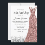 Rose Gold Glitter Girls 18th Birthday Party Invitation<br><div class="desc">Rose Gold Glitter Girls 18th Birthday Party Invitation

See matching items in niche and nest store</div>