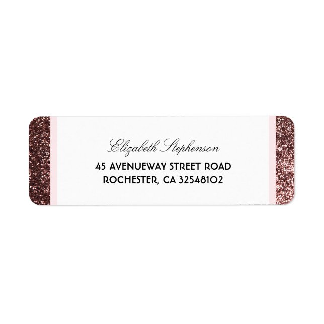 Rose Gold Glitter Glamour Vintage Wedding (Front)