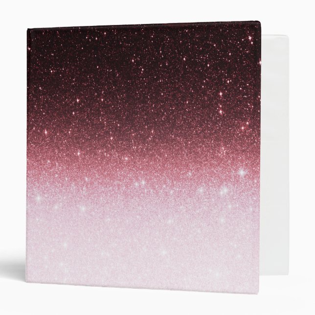 Rose gold glitter gradient binder (Front/Inside)