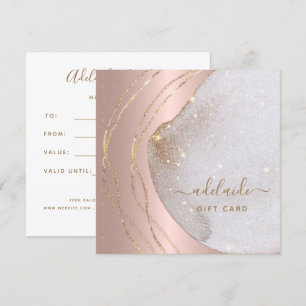 Rose Gold Glitter Hair Stylist Gift Certificate