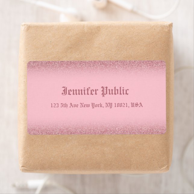 Rose Gold Glitter Handwriting Template Elegant (Insitu)