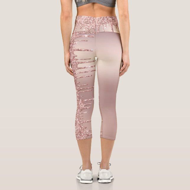 Rose Gold Glitter Leggings (Back)