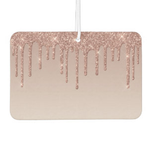 Rose Gold Glitter Liquid Drips Air Freshener