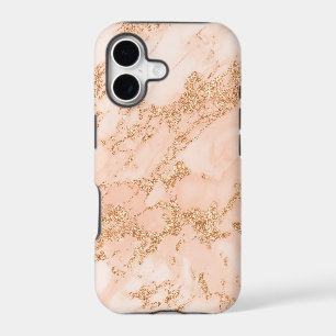 Rose gold glitter marble abstract