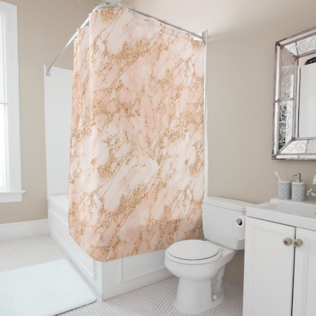 Rose gold glitter marble abstract (In Situ)