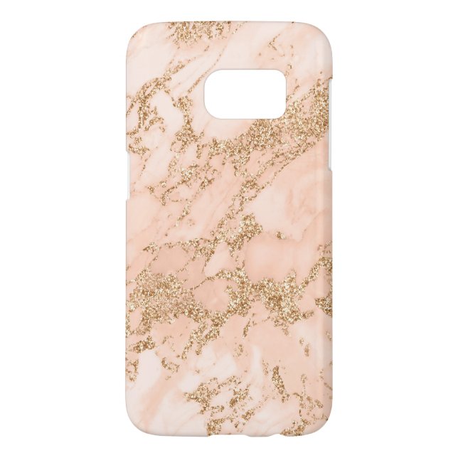 Rose gold glitter marble abstract Case-Mate samsung galaxy case (Back)