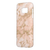 Rose gold glitter marble abstract Case-Mate samsung galaxy case (Back Left)