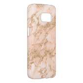 Rose gold glitter marble abstract Case-Mate samsung galaxy case (Back/Right)