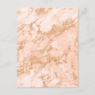 Rose gold glitter marble abstract invitation
