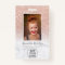Rose gold glitter marble logo employee photo pass