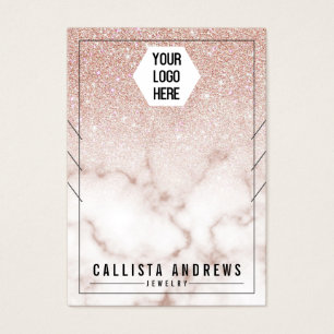 Rose Gold Glitter Marble Necklaces Display
