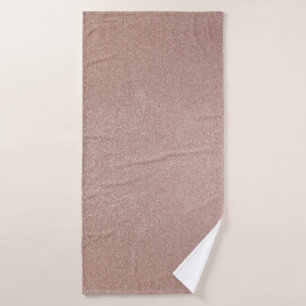 Rose Gold Glitter Metallic Pretty Girly Sparkly Bath Towel