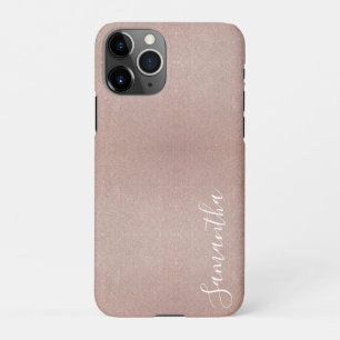 Rose Gold Glitter Metallic Pretty Girly Sparkly iPhone 11Pro Case