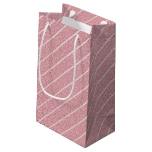 Rose Gold Glitter Modern Elegant Template Trendy Small Gift Bag