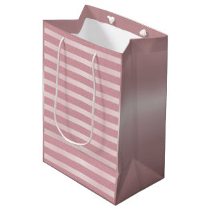 Rose Gold Glitter Modern Glamourous Template Medium Gift Bag