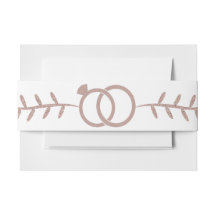 Rose Gold Glitter Modern Wedding Belly Band