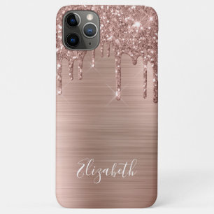 Rose Gold Glitter Monogram Case-Mate iPhone Case