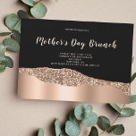 Rose Gold Glitter Mother's Day Brunch Invitation<br><div class="desc">Rose gold glitter mother's day brunch invitation.</div>