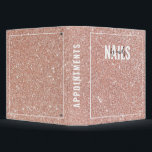 Rose Gold Glitter Nail Technician Nails Salon Binder<br><div class="desc">Rose Gold Glitter Nail Technician Nails Salon 3 ring binder</div>