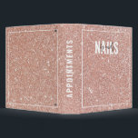 Rose Gold Glitter Nail Technician Nails Salon Binder<br><div class="desc">Rose Gold Glitter Nail Technician Nails Salon 3 ring binder</div>