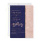Rose gold glitter navy blue colour block wedding