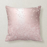 Rose gold glitter ombre metallic sparkles confetti throw pillow<br><div class="desc">Rose gold glitter ombre metallic sparkles confetti. A chic,  luxurious and glamourous design.</div>