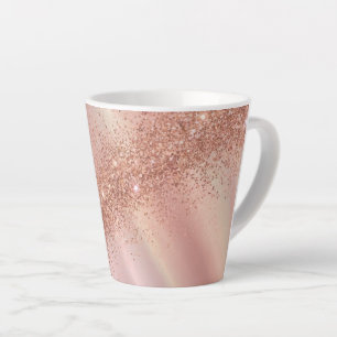 Rose Gold Glitter Pastel Latte Mug