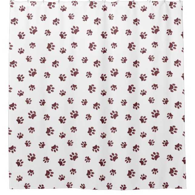 Rose Gold Glitter Paw Prints Pattern (Front)