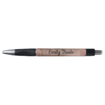 Rose Gold Glitter Pen with Personalized name 