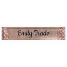 Rose Gold Glitter Pen with Personalized name 
