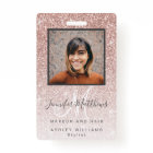 Rose Gold Glitter Photo Makeup Hair Salon