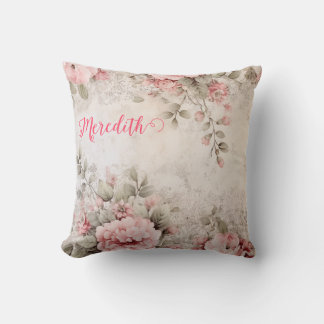 rose gold glitter,pink foil,christmas wrapping pap throw pillow