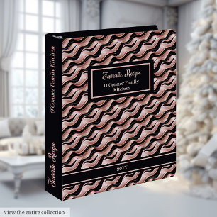 Rose Gold Glitter Planner Binder Lux Custom Name