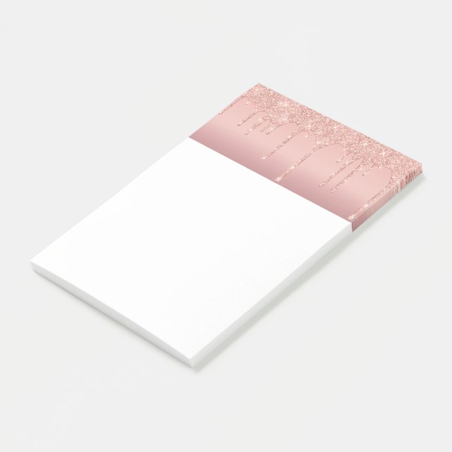 Rose Gold Glitter Post-it® Notes (Angled)